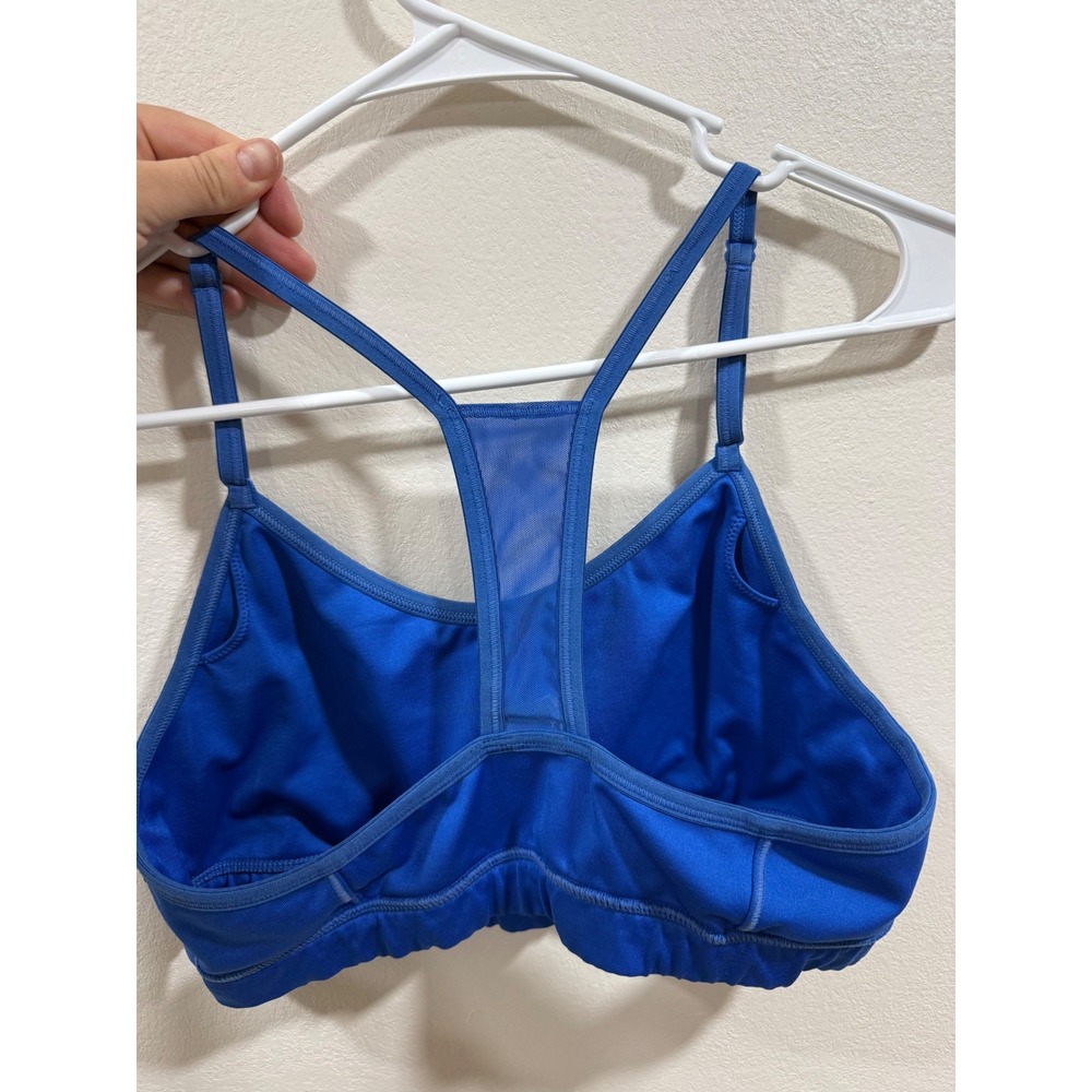 Athleisure Gym Workout Running Sports Bra Blue Medium Racerback Adidas - Picture 2 of 3